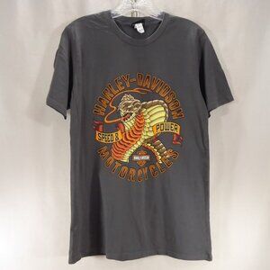 Mens 2022 Harley Davidson Gray T-Shirt Cobra Snake South East Bedford Hts OH M